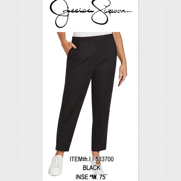 Jessica Simpson Women's Soft Tummy Control Pants, Black, L - Picture 1 of 7